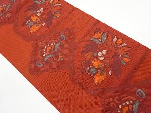 リサイクル　本場筑前博多花唐草模様織出し名古屋帯